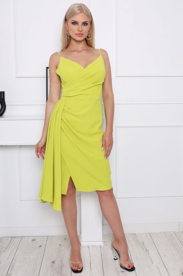 Gabbi kanarkowa - elegancka sukienka z falbaną