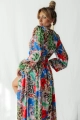elegancka sukienka w kwiaty maxi