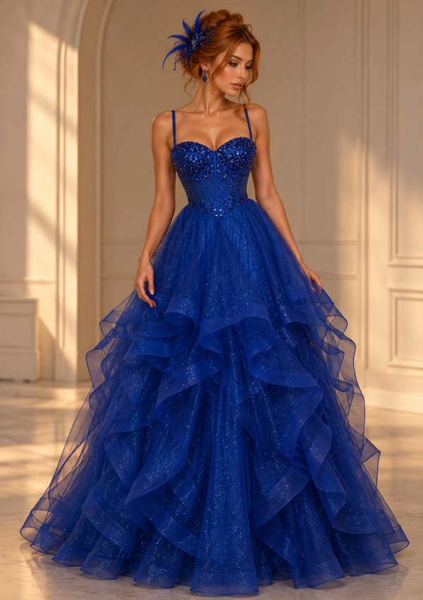 Sukienka na studniowke royal blue